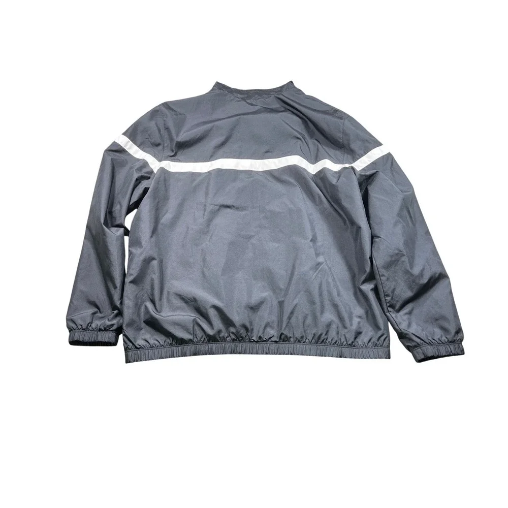 Nike Mens XL Windbreaker Jacket Black White Full Zip Athletic‎ Lightweight